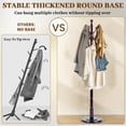 thumbnail image 6 of PUKNLY Wooden Coat Rack Freestanding, Hall Tree Hanger with Resin Hooks, Adjustable Heavy Duty Coat Stand for Hanging Clothes, Bags, Hats, and Umbrellas in Living Room, Bedroom, Entryway, and Hallway, 6 of 8