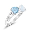 thumbnail image 4 of Heart Filigree Ring Simulated Heart Shape Ring CZ 925 Sterling Silver Size 10, 4 of 4