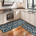 thumbnail image 3 of Kitchen Rugs Sets Of 2,Navy Daisy Flower Floral Pattern Anti Fatigue Kitchen Mat Rugs Non Slip Washable,Decorative Kitchen Floor Mats for Kitchen,Sink,Laundry,17"x47"+17"x47", 3 of 5