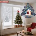 thumbnail image 4 of Metal Hanging Christmas Tree Wind Spinner - Festive Garden Decoration with Colorful Ornaments & Snowy House Design for Holiday Cheer, 4 of 7