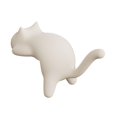 thumbnail image 1 of Gancho de gato para colgar bolsos en el borde del escritorio, divertido adorno de escritorio con dibujos animados, autoadhesivo Blanco, 1 of 9