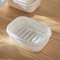 thumbnail image 4 of Jabonera de viaje, jabonera transparente portátil, caja de jabón para baño/ducha de gimnasio/camping al aire libre (cuadrado blanco) JAMW Sencillez, 4 of 5
