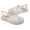 White, variant on Girls Jelly Sandals Dressy Smile Cloud Glitter Summer Shoes Comfy Closed Toe Flats Footwear Little Kids Child