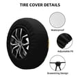 thumbnail image 2 of Naloa Sunflowers3 PVC Leather Spare Tire Wheel Cover for Car Truck SUV Camper Trailer Universal Fit many size14 inch, 2 of 6