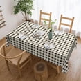 thumbnail image 5 of Rectangle Tablecloth with Wave Lace 60x84 Inch, Vintage Black White Checkered Rectangle Table Cloth Water and Stain Resistant Tablecloth Table Protector for Dining, Party, Buffet, Wedding, 5 of 8