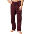 thumbnail image 4 of Hanes Men's Pajamas Cotton X-Temp Long Sleeve Shirt & Pants Knit Pjs Lounge Set - Merlot (Medium), 4 of 7