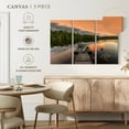 thumbnail image 5 of Elephant Stock Lake Ontario Dock At Sunset Wall Art - Horizontal Multi Panel Canvas - Living Room Wall Decor - Nature Multi Panel - Orange And Gray Decor - 45" x 28", 5 of 8