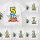 thumbnail image 2 of Camiseta de Sonics, ropa para niños, camiseta de cuello redondo con el erizo, figura de dibujos animados digitales 1-10, accesorios de moda, 2 of 5