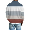 thumbnail image 3 of Dwelliawo Long Sleeve Polo Shirts for Men Workout Color Block Waffle Shirts Collared Casual Comfort Tops Big and Tall Quarter Button Henley Shirt Royal Blue XL, 3 of 5