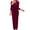 Wine, variant on Kaemgyyd Cocktail Dresses for Women Elegant Bodycon Belted Maxi Dresses Long Sleeved V Neck Wear to Work Dress Fall