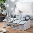 thumbnail image 3 of 14.3 Inch Rustic Metal Container with 5 Compartment, 3 of 4
