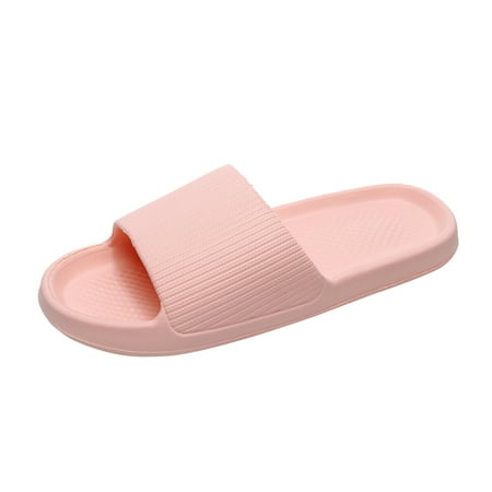 OJSFQUFP Sandals Women Dressy Summer Fashion Couples Women Shower Room Home Non Slip Breathable Soft Sole Shoes Slipper Comfortable Flat Shoes Pantuflas Para Mujer Red 37
