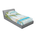 thumbnail image 3 of Landscape Bedding Set with Sheet & Covers, Exotic Beach with Pool Nature with Soft Sun Rays Holiday Theme Print, Printed Bedroom Decor 2 Shams, 4 Sizes, Green Blue, by Ambesonne, 3 of 3