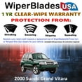thumbnail image 2 of 2000 Suzuki Grand Vitara Beam Wiper Blades Wipers w/1yr Warranty (Set of 2) (WiperBladesUSA), 2 of 5