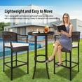 3 Piece High Top Patio Set, Modern Bar Height Bistro Set with High Top