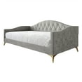 thumbnail image 5 of Castle Place Modern Camelback Silhouette Upholstered Tufted Twin Daybed, Silver Gray, 5 of 7