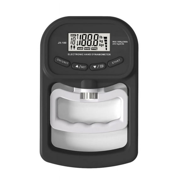 Hand Dynamometer Grip Strength Trainer-Electronic Hand Grip Strength Tester Grip Strengthener 265 Lbs/120Kgs,Black&White