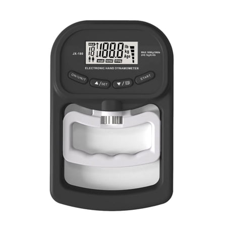 Hand Dynamometer Grip Strength Trainer-Electronic Hand Grip Strength Tester Grip Strengthener 265 Lbs/120Kgs,Black&White