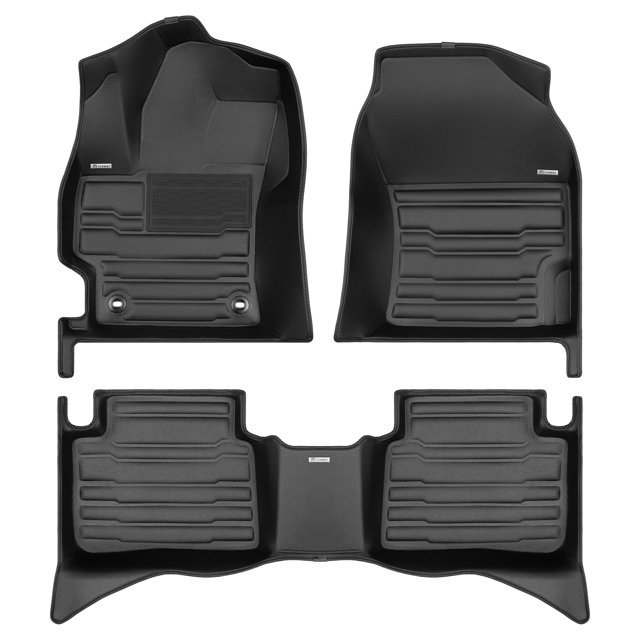 TuxMat - For Toyota Corolla Sedan Hybrid 2020-2026 Models - Custom Car Mats - Maximum Coverage, All Weather, Laser Measured - This Full Set Includes 1st and 2nd Rows