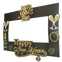 SHOWERORO New Year Selfie Props 1Set Photo Frame Multi Color 48x68cm Paper For Party Supplies