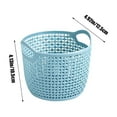 thumbnail image 3 of Storage Basket under $5! Yannianjz Desktop Storage Basket, Imitation Rattan Organizer Basket for Toiletries, Small Plastic Tray for Bathroom, Office and Home Organization, 3 of 7