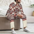 thumbnail image 5 of Wukai Fashion Tatreez Men's Long Sleeve Pajama Set,Long Sleeve Mens Sleepwear with Pockets & Front Fly-XX-Large, 5 of 6