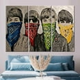 thumbnail image 4 of Banksy Beatles Printed, Graffiti Art, Abstract Poster, Banksy Bandanas Artwork, The Beatles Wall Art, Graffiti Street Artwork, Canvas Wall Decor - 4P-Rolled Canvas, 4 of 9
