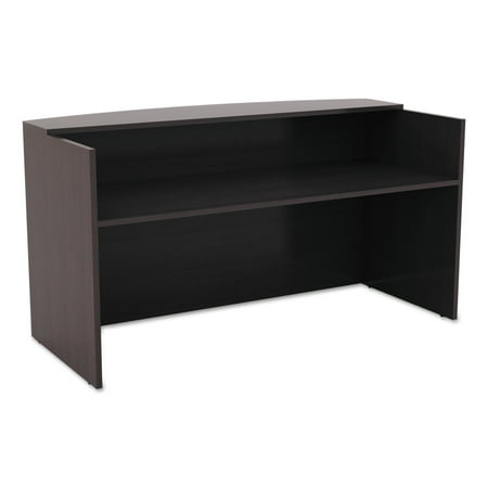 Mayline Corsica Reception Desk - Alera Valencia Series Reception Desk w/Counter,71w x 35 1/2d x 42 1/2h, Espresso