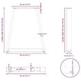 thumbnail image 2 of vidaXL Coffee Table Leg Set of 2 Black Steel 19.7 x 28.3 in, 2 of 5