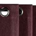 thumbnail image 2 of BNM Solid Textured Blackout Curtains, Set of 2, 52" x 84", Mulberry, 2 of 7