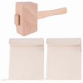 thumbnail image 4 of Pack Of 2 Bags And 1 Piece Ice Mallet Set-reusable Canvas Crushed Ice Bags With Wooden Mallet Party, 4 of 5