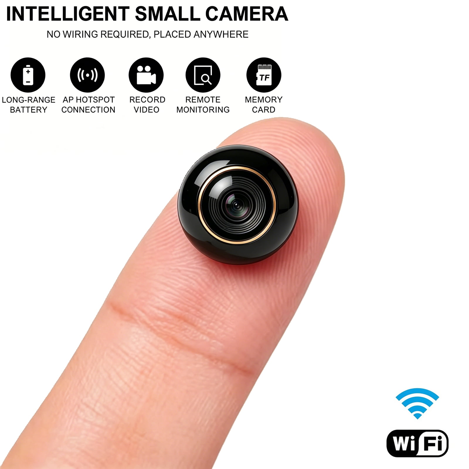 4K HD Mini Security Camera WiFi Wireless Nanny Cam, 210° Wide Angle IR Night Vision Motion Detection Remote View for Home Pet Baby Monitor