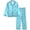 blue, variant on Girls Pajamas Silk PJS Set Satin Sleepwear Long Sleeve Jammies for Kids Button-Down Nightwear Loungewear 3-16 Years