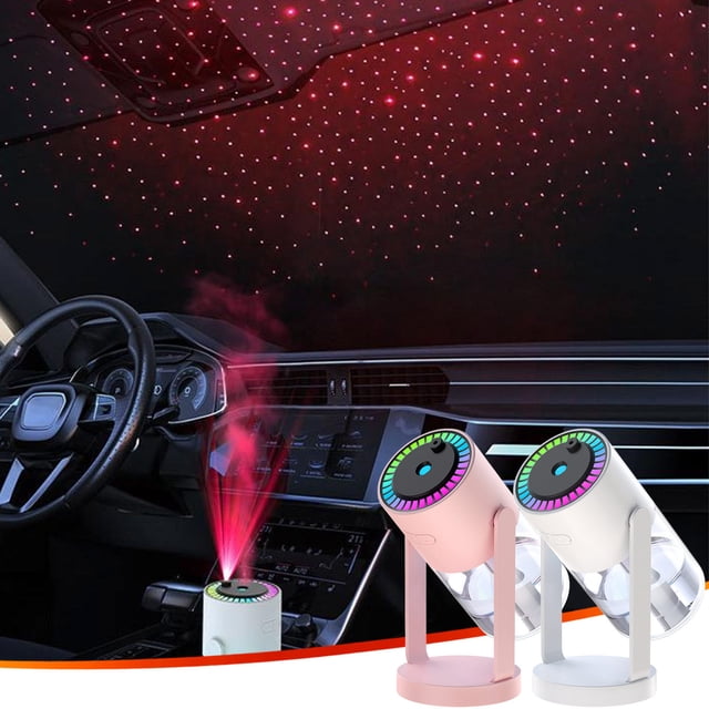 Sentmoon Air Humidifier Bedroom Humidifier 2-in-1 Humidifier and Star Projector Night Light Small Personals Car Humidifiers with Changing LED Portable Galaxys Nightlight Projectors with Spray