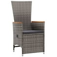 thumbnail image 3 of vidaXL Patio Dining Set with Cushions Poly Rattan Gray Garden Seat 5/7 Piece, 3 of 5