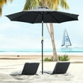 thumbnail image 2 of Outsunny Parasol de Marché Rond 10 Pieds x 8 Pieds, Parasol de Patio, Noir, 2 of 10