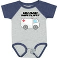 thumbnail image 3 of Inktastic My Dad Saves Lives Ambulance Boys or Girls Baby Bodysuit, 3 of 5