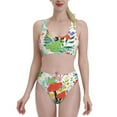 thumbnail image 2 of Picia Mushroom and Frogs Women's High Waisted Bikini Scoop Neck Swimsuit Two Pieces Bathing Suit-Medium, 2 of 8