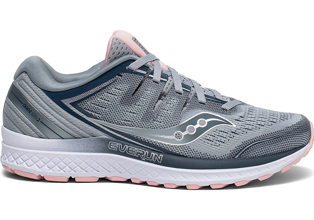 US, Grey/Blush Saucony Womens Guide ISO 2 Sneaker M 8.5 B 