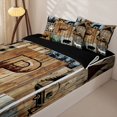 thumbnail image 3 of Homewish Outdoor RV Camping Zipper Twin Comforter Sets with Fitted Sheet and 2 Pillowcases,Safari Elk Bear Rustic Farmhouse Hunting Zipper Bedding Set For Boys Kids,Black Reversible,4 Pieces, 3 of 7