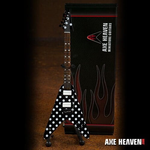Randy Rhoads Harpoon Polka Dot V Mini Guitar Replica Collectible, Axe Heaven, Gifts