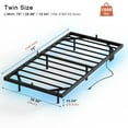 thumbnail image 2 of KOUSEI Twin Size Floating Bed Frame Metal Platform Bed with LED Lights & Charging Station Modern Bed No Box Spring Required，Black, 2 of 9