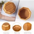 thumbnail image 3 of Velvet Wedding Ring Box 2 Slots Valentine's Day Ring Box Vintage Style Ring Storage Box Proposal Ring Box Wedding Day (Bronze), 3 of 6