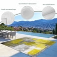 thumbnail image 3 of Yellow Grey Outdoor Rug 3x5 Ft - Reversible Patio Rug Outdoor Camping Rugs, Modern Oil Painted Abstract Art Aesthetics Washable Indoor Outdoor Area Rugs, Non-Slip Outdoor Carpet Runner for Deck/Porch, 3 of 8