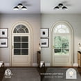thumbnail image 5 of Nathan James Argo Semi Flush Ceiling Mount 3-Light Fixture with Retro Black Rounded Shade for Hallway, Kitchen or Bedroom, 5 of 7