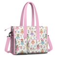 thumbnail image 2 of Teacher Tote Bag,Colorful Fairy Flower Pattern Teacher Utility Tote Bag,Large Work Tote Bags for Women with Multiple Pockets,Top Zipper Closure,13.8x10.6x6.7 Inch, 2 of 5