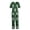 Green, variant on Wutalume Women's Holiday Print V-Neck Short Sleeve Scrub Set, Festive Top with Pockets and Work Pants, Medical Uniform Outfit,Blue L