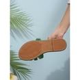 thumbnail image 5 of Women's Flat Sandals, Wide Width Sandals for Women, Going Out Shoes for Women, Women's Mexicanos Huaraches Sandals Summer Beach Vacation Closed Toe Ankle Strap Flats Walking Wedding Shoes, White 8, 5 of 5