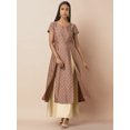 thumbnail image 1 of Indya Women's Rose Beige Layered Embellished Double Slit Kurta, 1 of 6