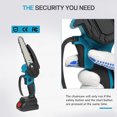 thumbnail image 4 of Amobro Mini Chainsaw 4" Cordless Chainsaw 24V Battery Powered Handheld Chain Saw Garden Tree, 4 of 9